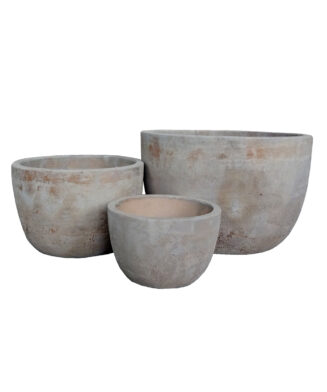 TERA-189AT- Bowl antique terracotta set of 3